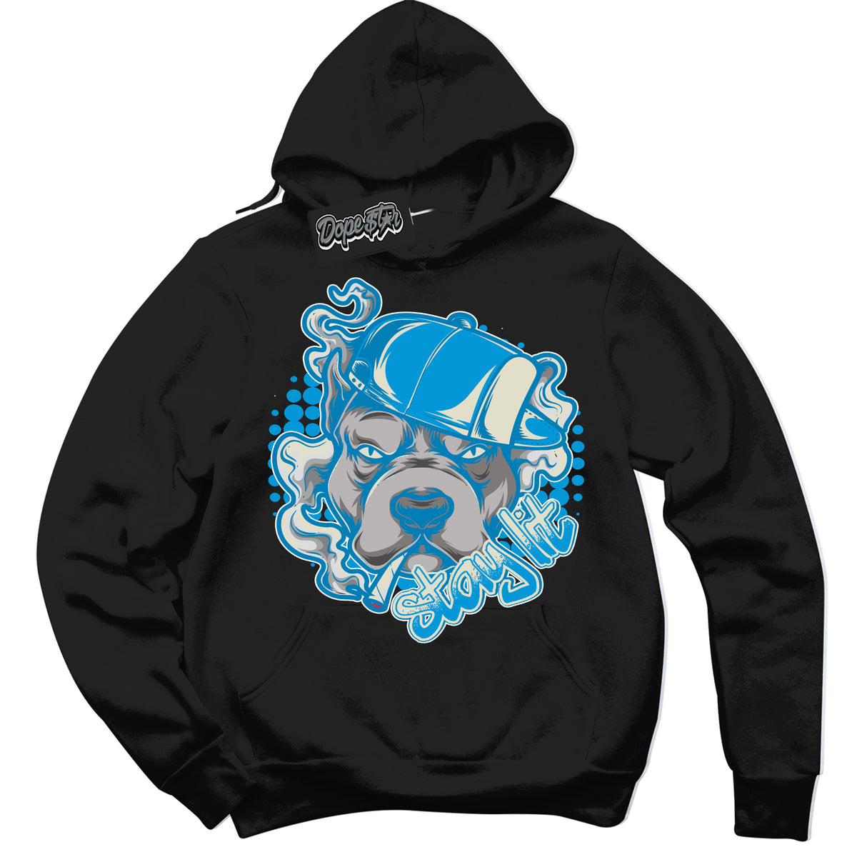 Dunk Low Coconut Milk University Blue 'Stay Lit' Hoodie – Black Streetwear Sweatshirt | Sneaker Matching Hoodie for Dunk Low Coconut Milk University Blue | Urban Fashion for Sneakerheads | Men's & Women's Streetwear Outfit by Sneaker Shirts Outlet.