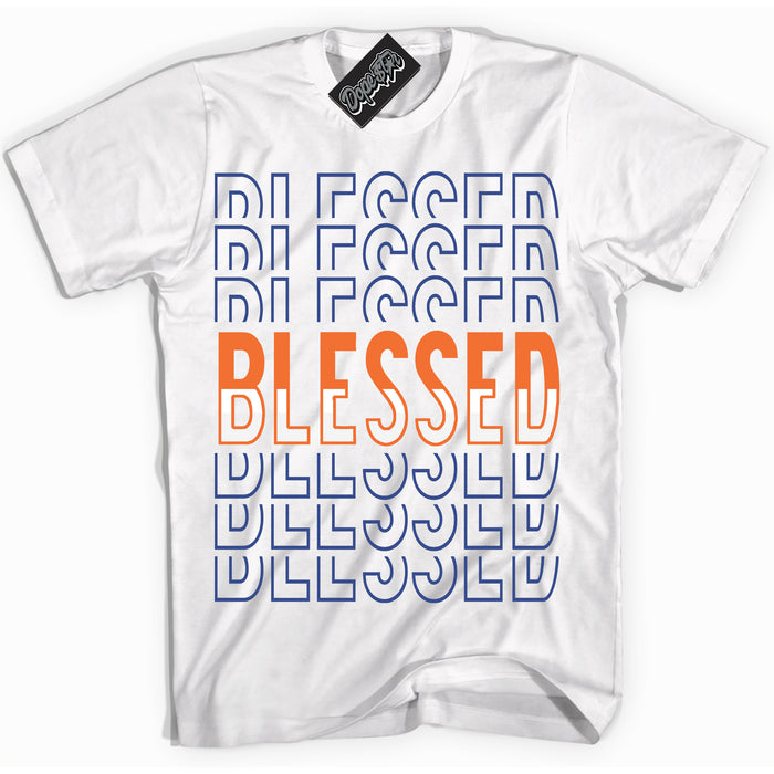 Cool White Shirt with “ Blessed Stacked ” design that perfectly matches Low Knicks.