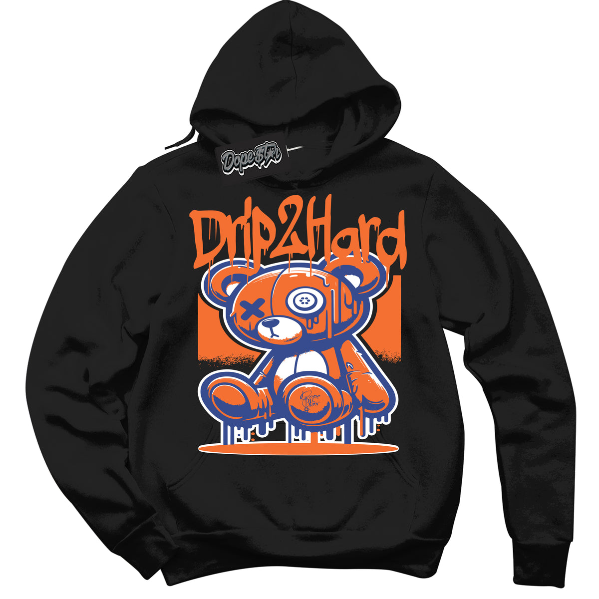 Cool Black Hoodie with “ Drip 2 Hard ”  design that Perfectly Matches Low Knicks.