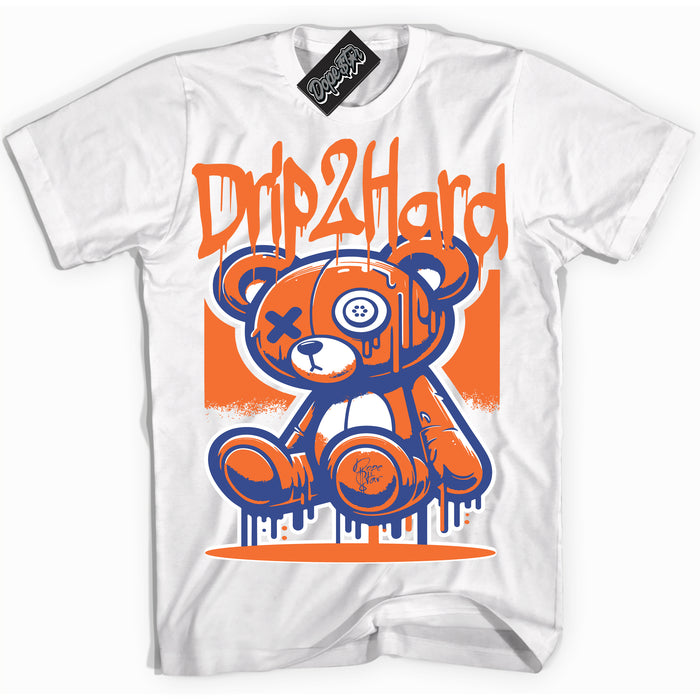 Cool White Shirt with “ Drip 2 Hard ” design that perfectly matches Low Knicks.