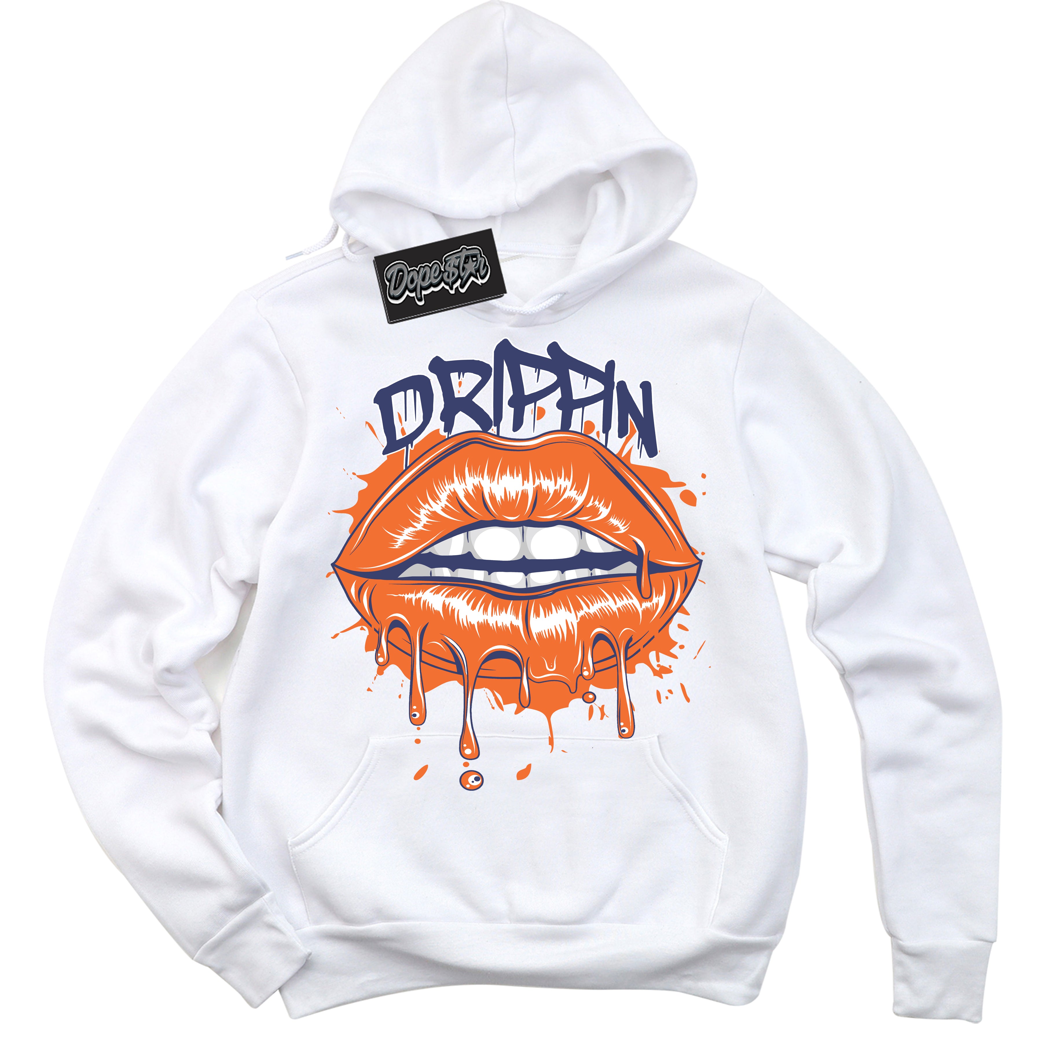 Cool White Hoodie with “ Drippin ”  design that Perfectly Matches Low Knicks.