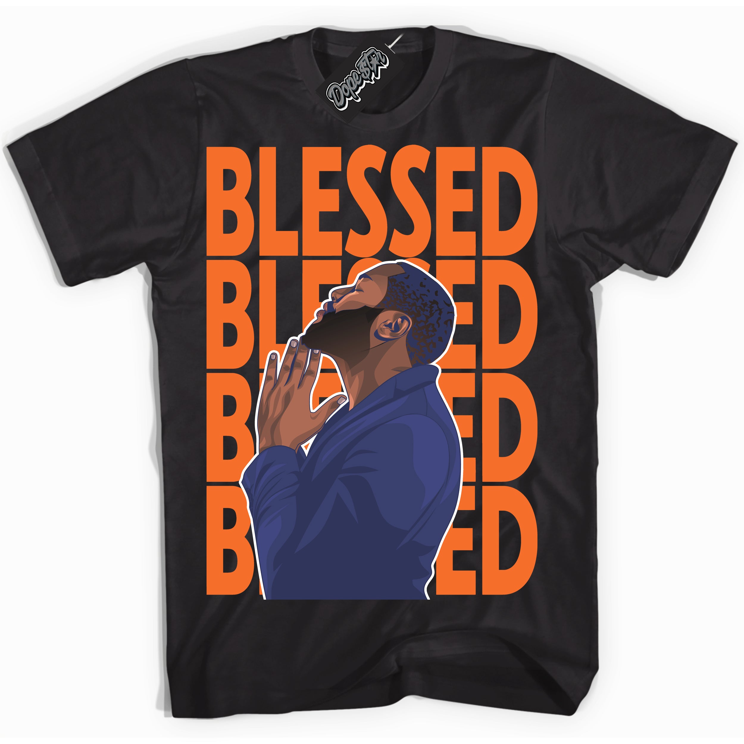 Cool Black Shirt with “ God Blessed ” design that perfectly matches Low Knicks.