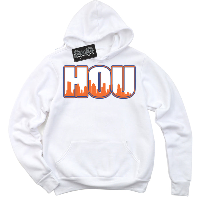 Cool White Hoodie with “ Houston ”  design that Perfectly Matches Low Knicks.