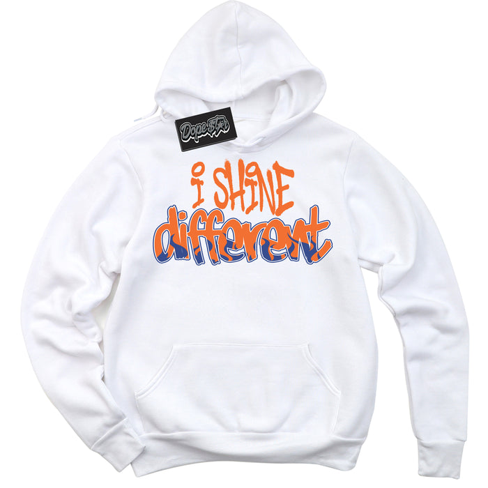 Cool White Hoodie with “ I Shine Different ”  design that Perfectly Matches Low Knicks.
