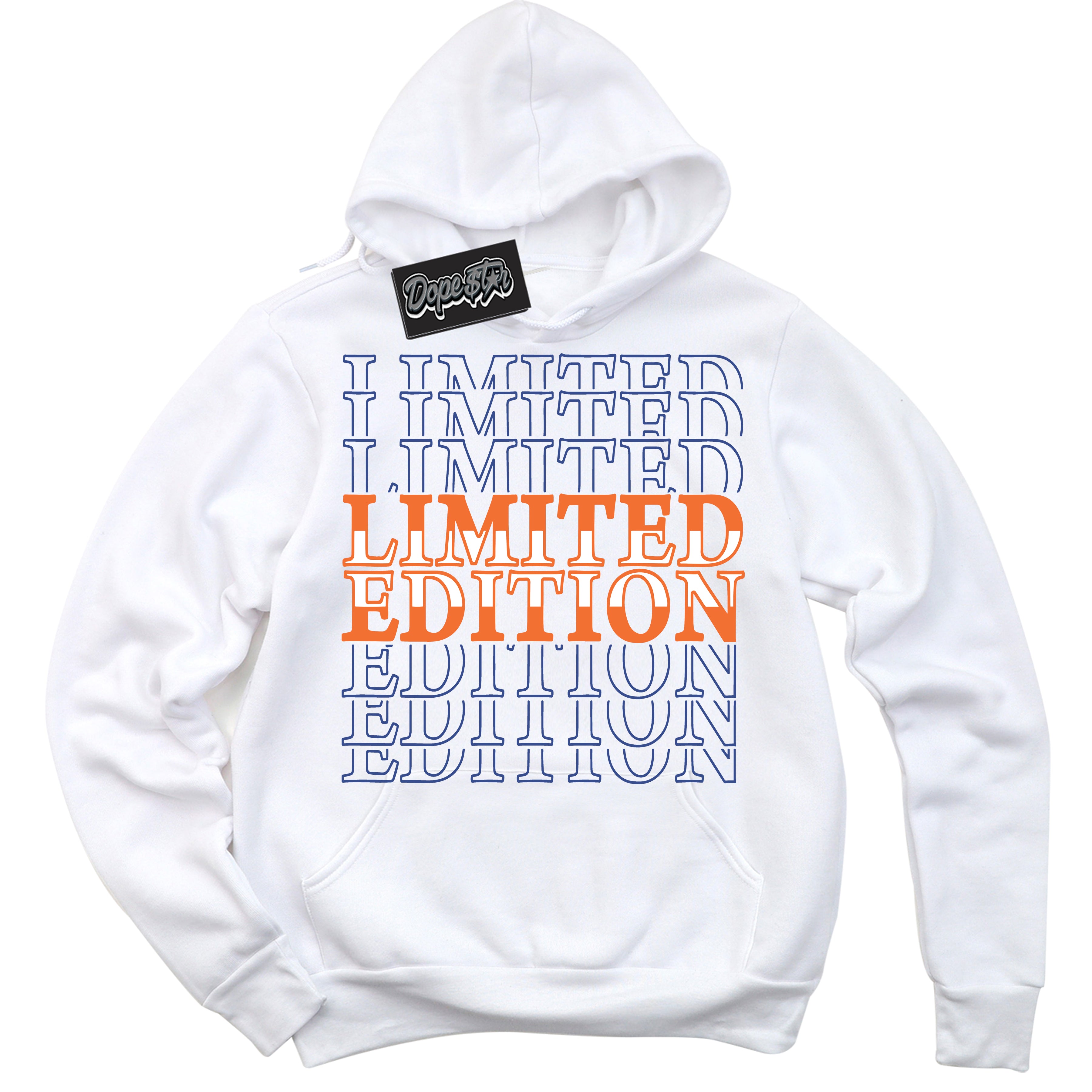 Cool White Hoodie with “ Limited Edition ”  design that Perfectly Matches Low Knicks.