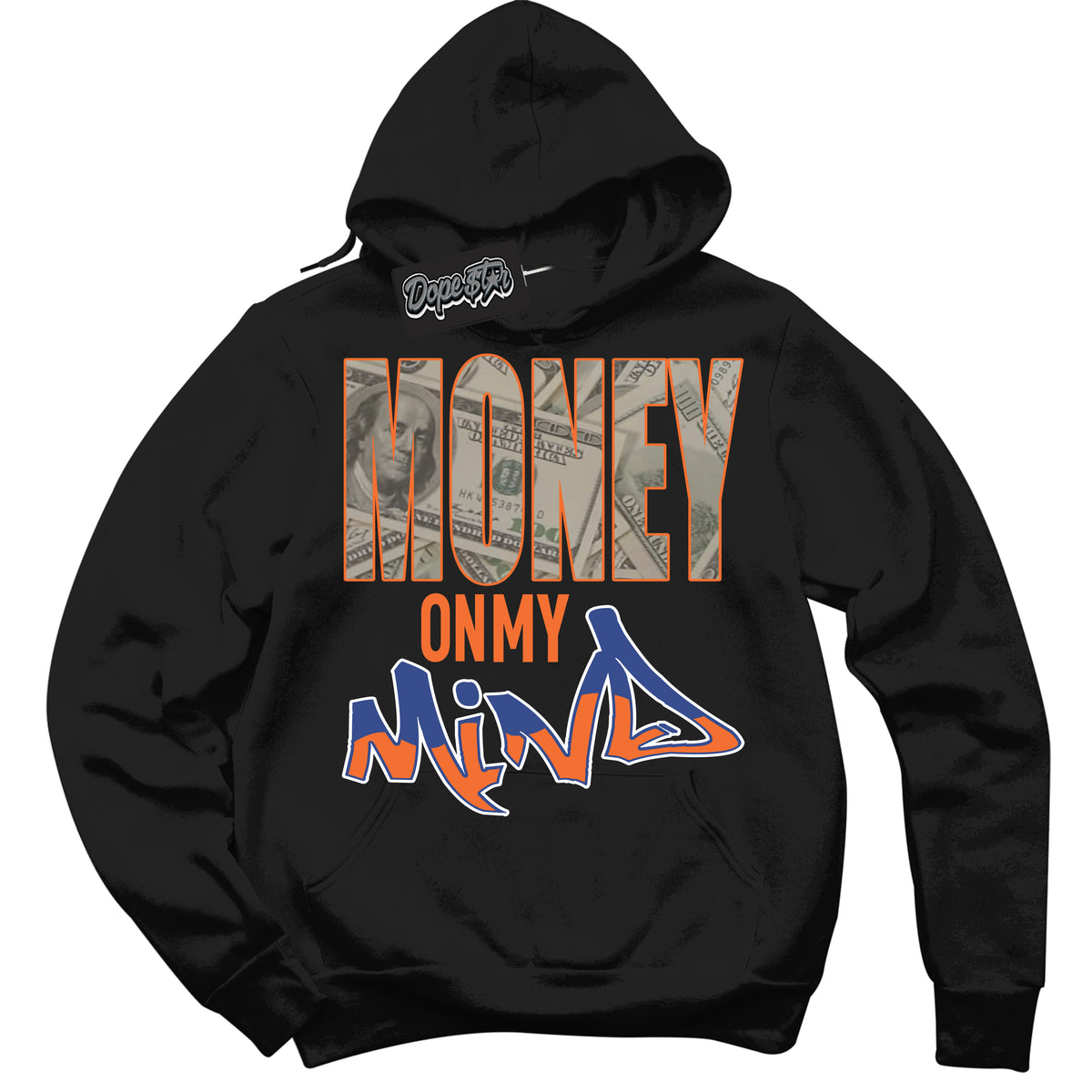 Cool Black Hoodie with “ Money On My Mind ”  design that Perfectly Matches Low Knicks.