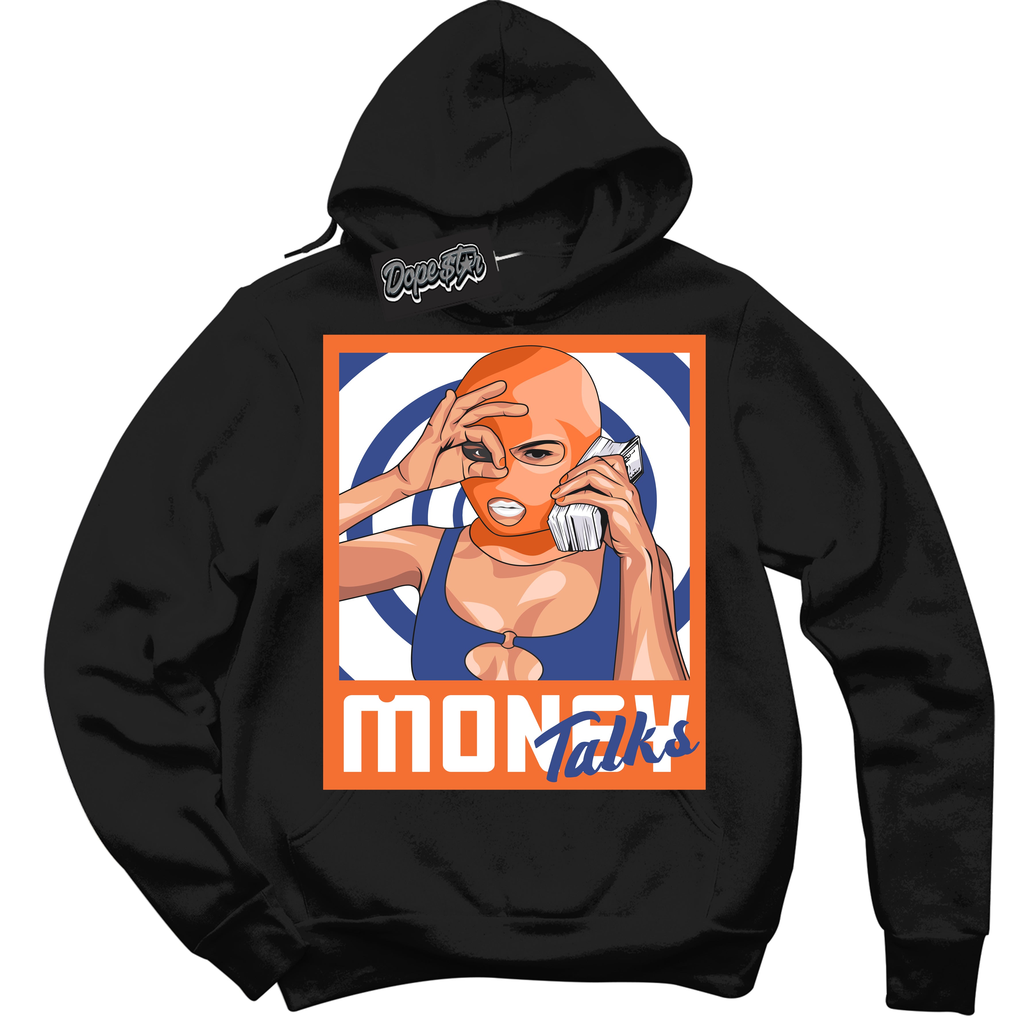 Cool Black Hoodie with “ Money Talks ”  design that Perfectly Matches Low Knicks.