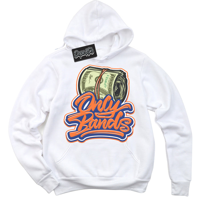 Cool White Hoodie with “ Only Bands ”  design that Perfectly Matches Low Knicks.