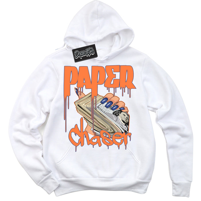 Cool White Hoodie with “ Paper Chaser ”  design that Perfectly Matches Low Knicks.