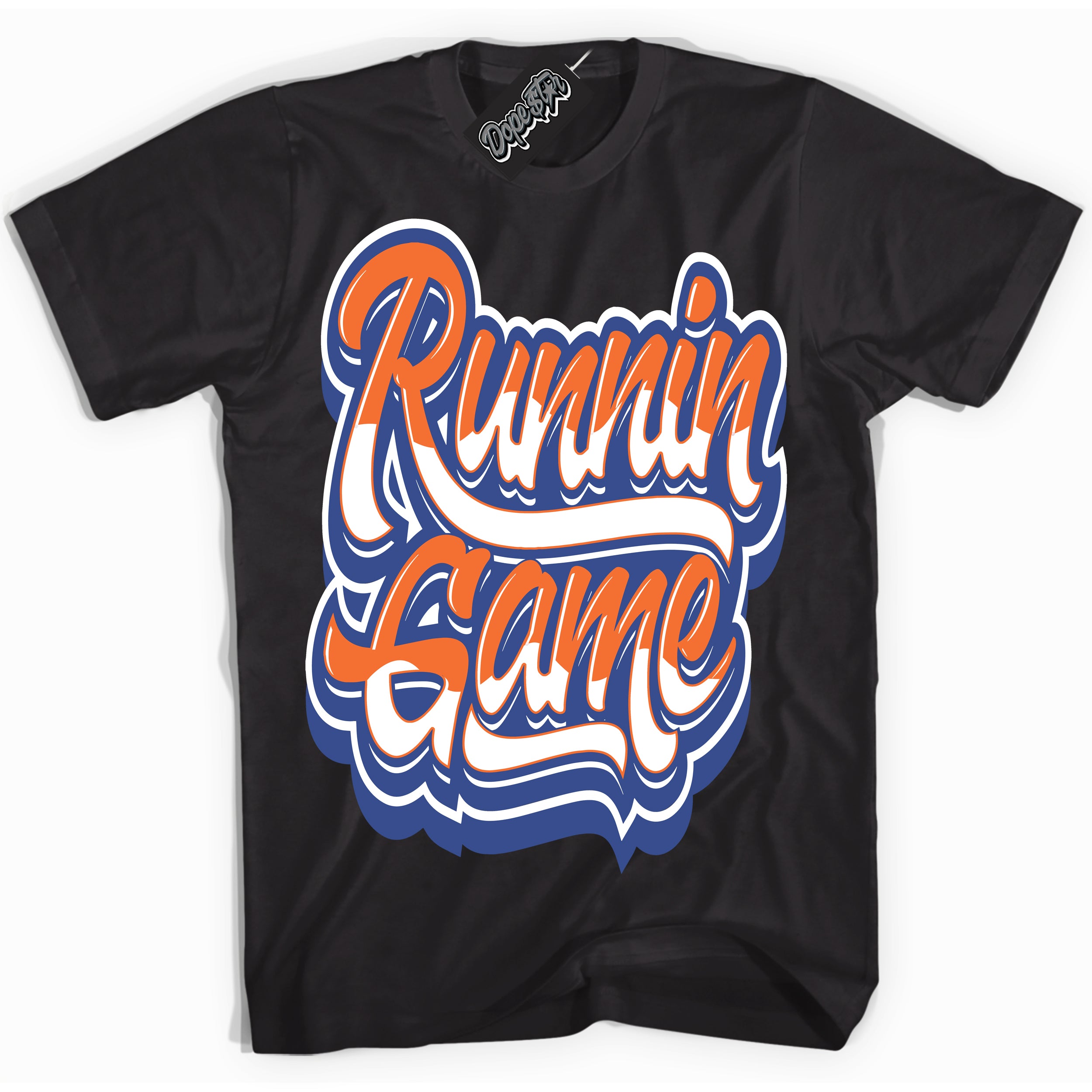 Cool Black Shirt with “ Running Game ” design that perfectly matches Low Knicks.