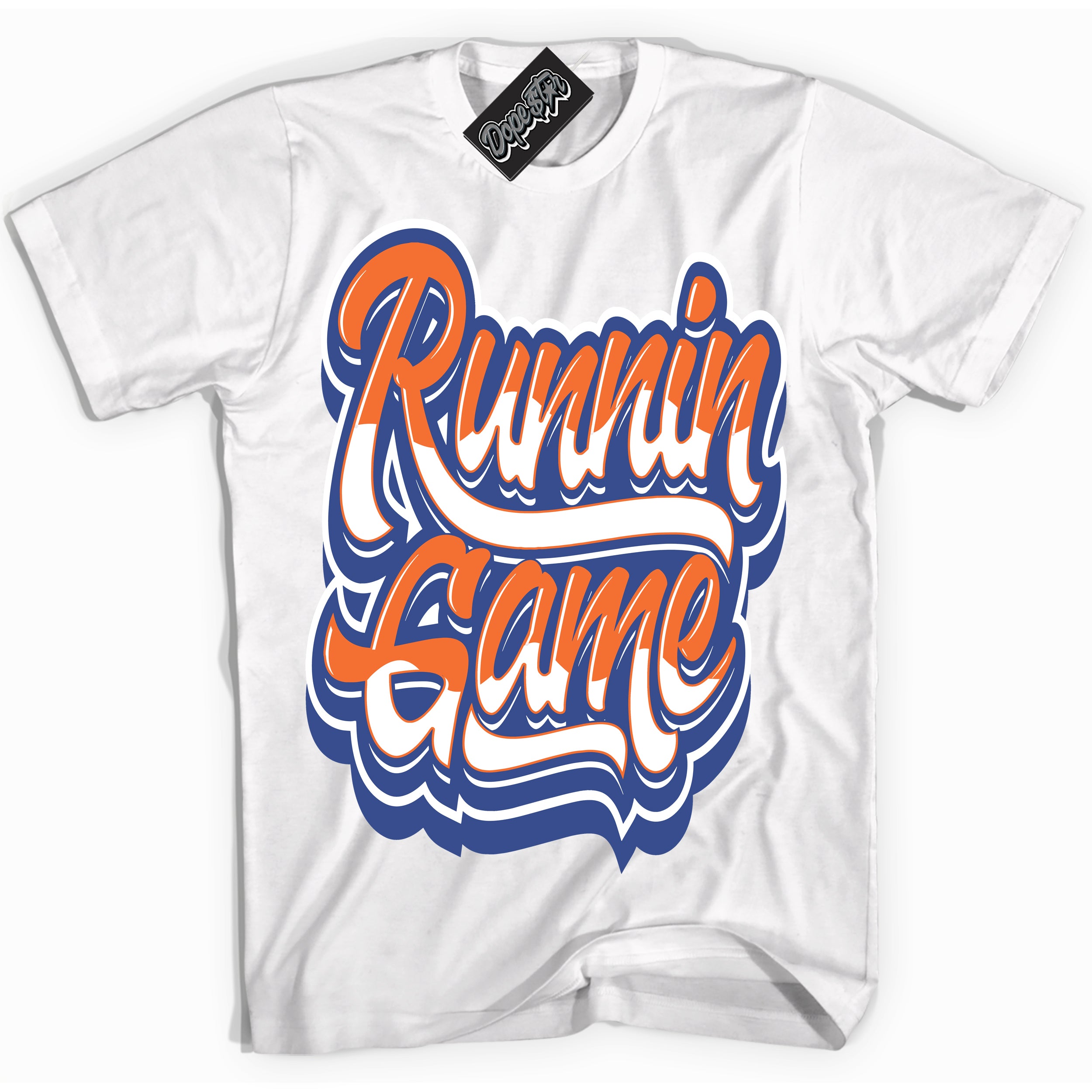 Cool White Shirt with “ Running Game ” design that perfectly matches Low Knicks.