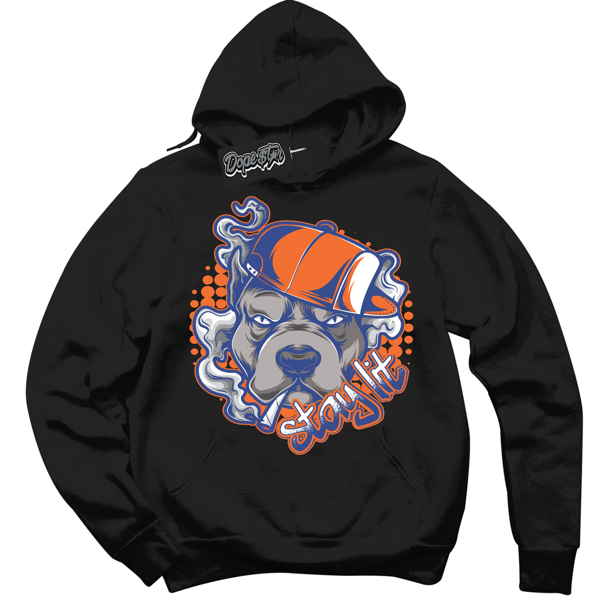 Cool Black Hoodie with “ Stay Lit ”  design that Perfectly Matches Low Knicks.