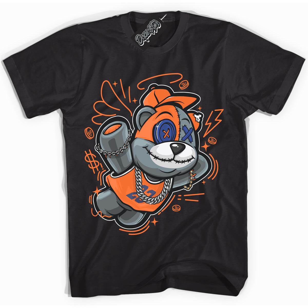 Cool Black Shirt with “ Slam Dunk Bear ” design that perfectly matches Low Knicks.