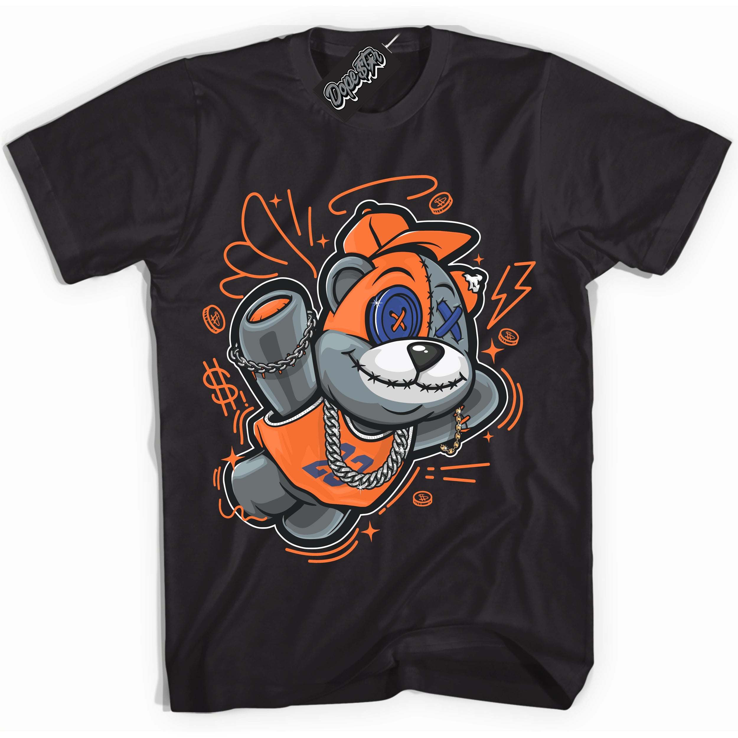 Cool Black Shirt with “ Slam Dunk Bear ” design that perfectly matches Low Knicks.