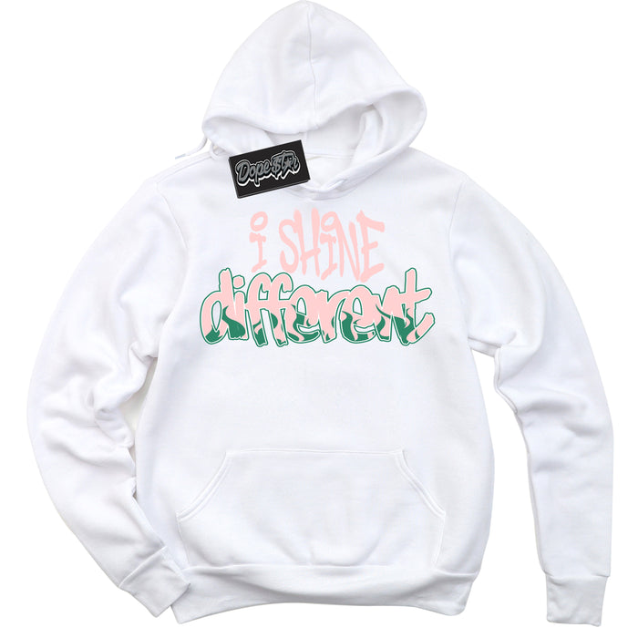 Cool White Hoodie with “ I Shine Different ”  design that Perfectly Matches Malachite Dunks Dunks.
