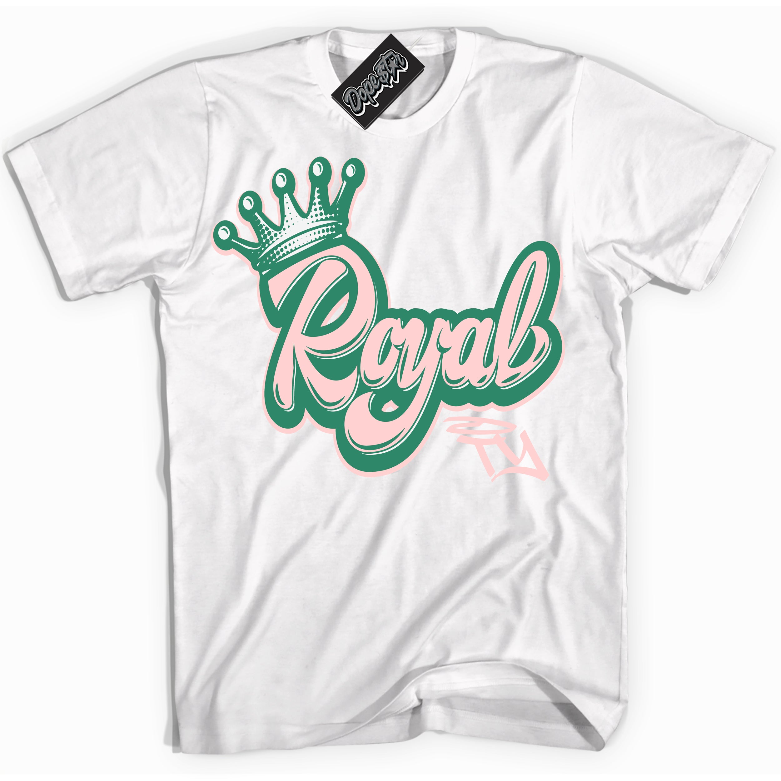 Cool White Shirt with “ Royalty ” design that perfectly matches Malachite Dunks Dunks.