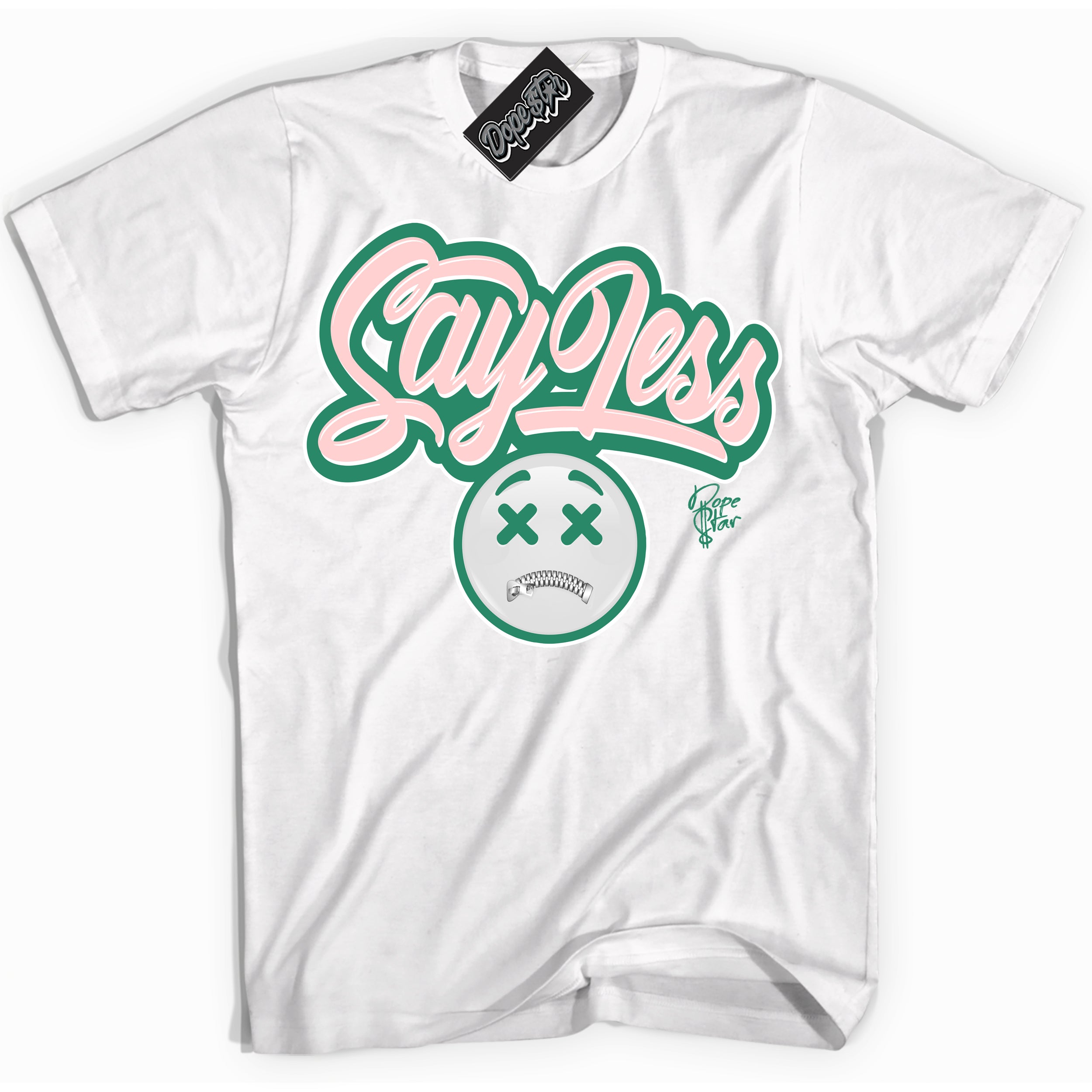 Cool White Shirt with “ Say Less ” design that perfectly matches Malachite Dunks Dunks.