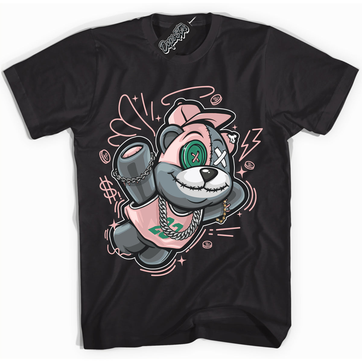 Cool Black Shirt with “ Slam Dunk Bear ” design that perfectly matches Malachite Dunks Dunks.