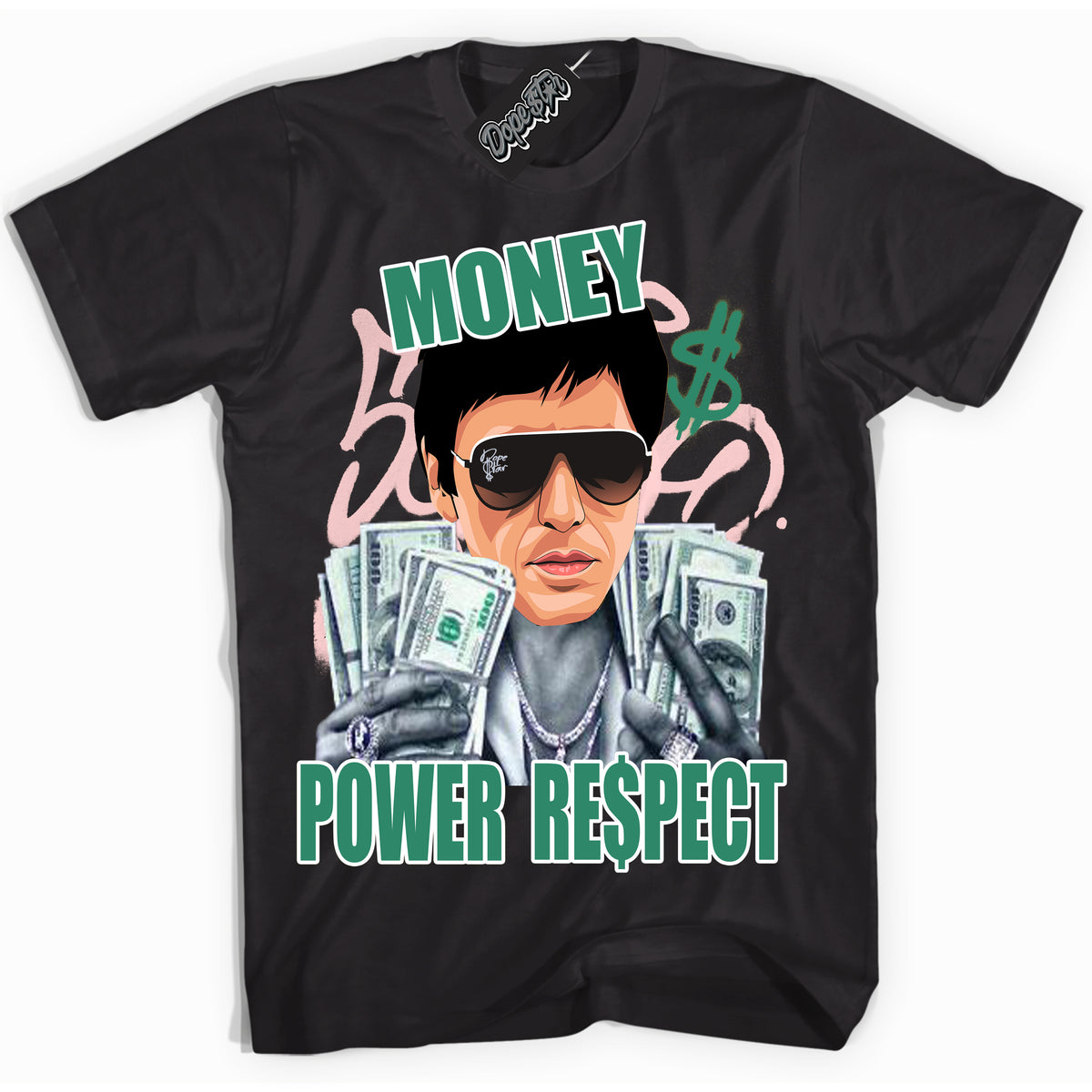 Cool Black Shirt with “ Tony Montana ” design that perfectly matches Malachite Dunks Dunks.