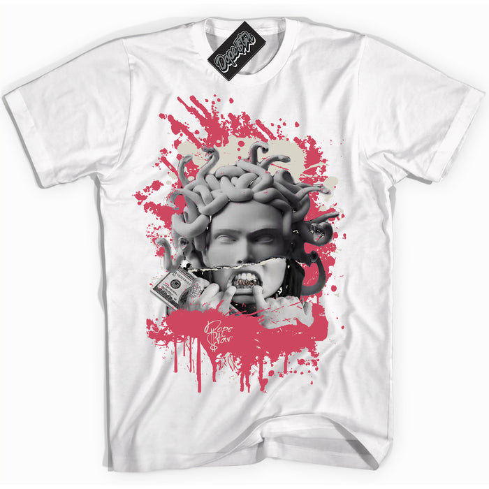 Cool White Shirt with “Medusa” design that perfectly matches Next Nature Aster Pink Dunk.