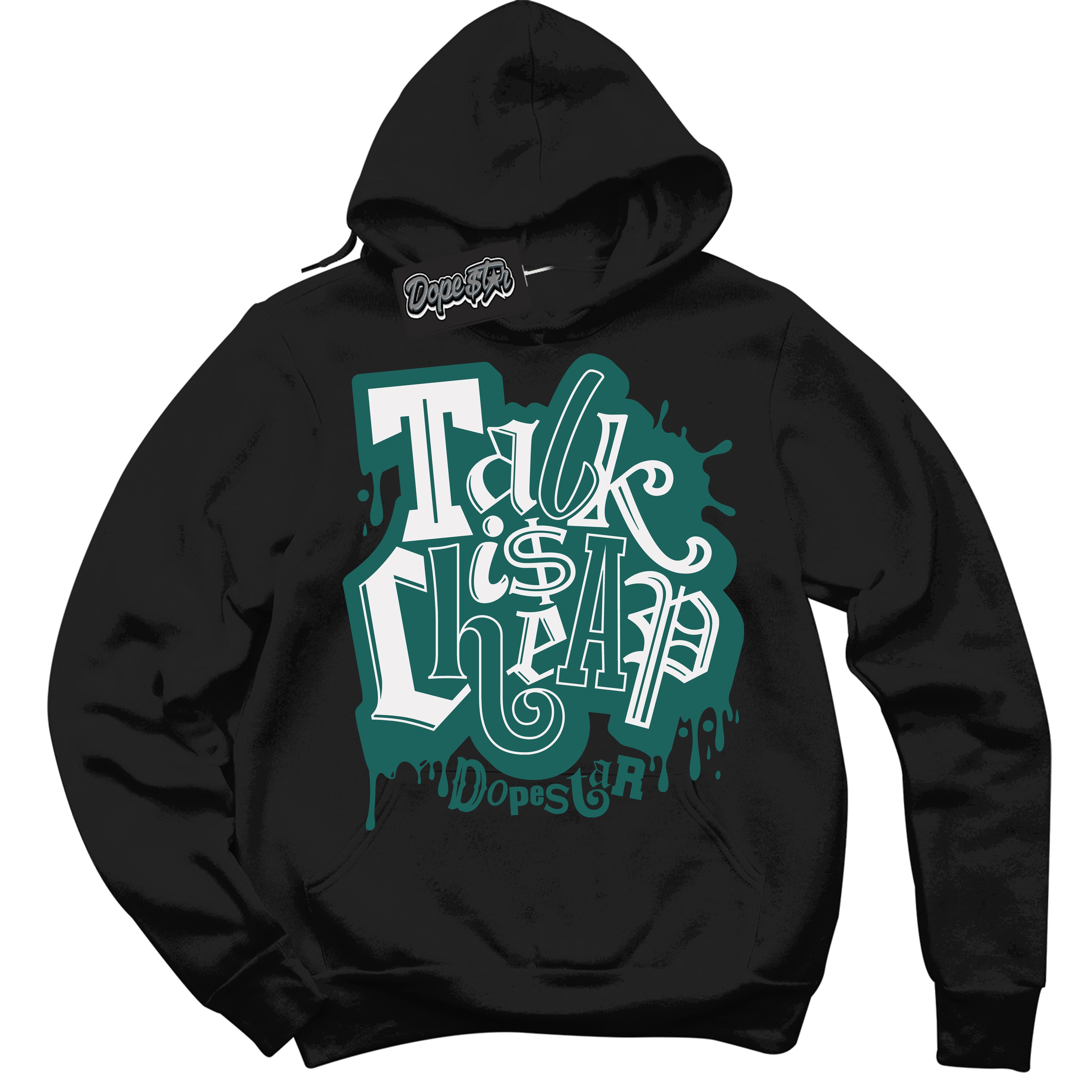 Cool Black Hoodie with “ Talk Is Cheap ”  design that Perfectly Matches Next Nature Bicoastal Sneakers.