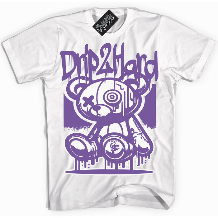 Cool White Shirt with “Drip 2 Hard” design that perfectly matches Next Nature Black Raspberry.