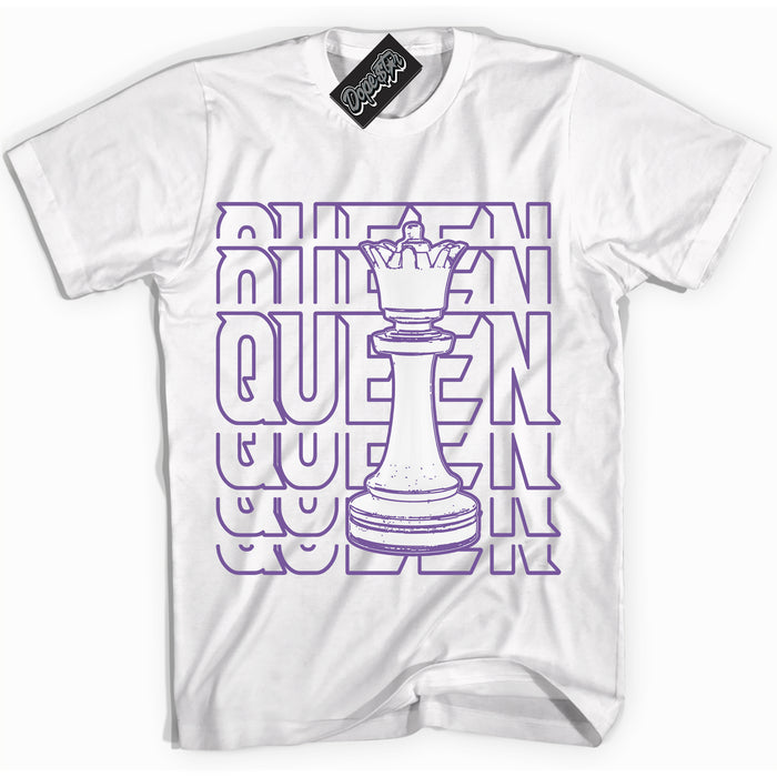 Cool White Shirt with “Queen Chess” design that perfectly matches Next Nature Black Raspberry.