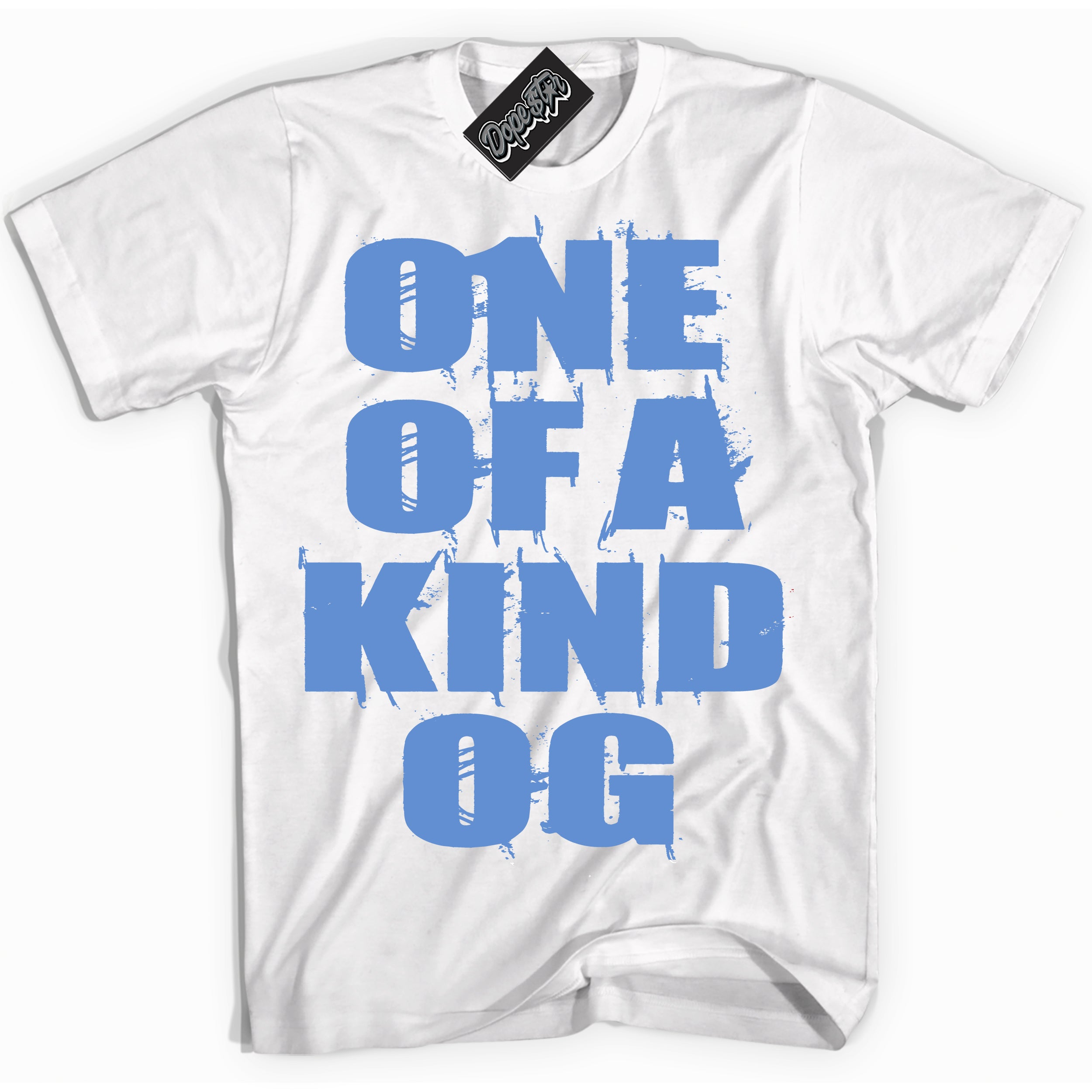 Cool White Shirt with “ One Of A Kind ” design that perfectly matches Polar Blue Dunk.

