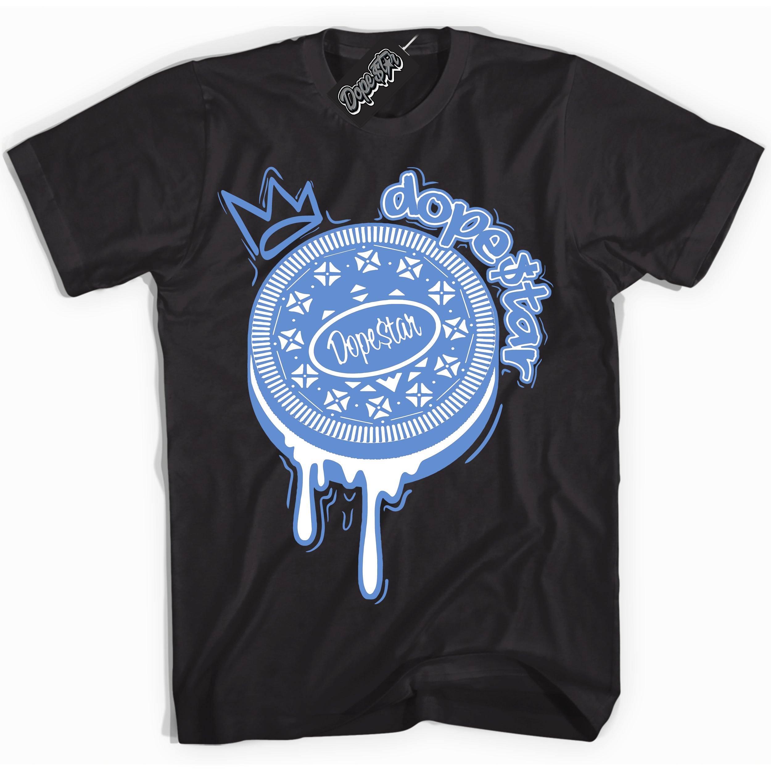 Cool Black Shirt with “ Oreo DS ” design that perfectly matches Polar Blue Dunk.

