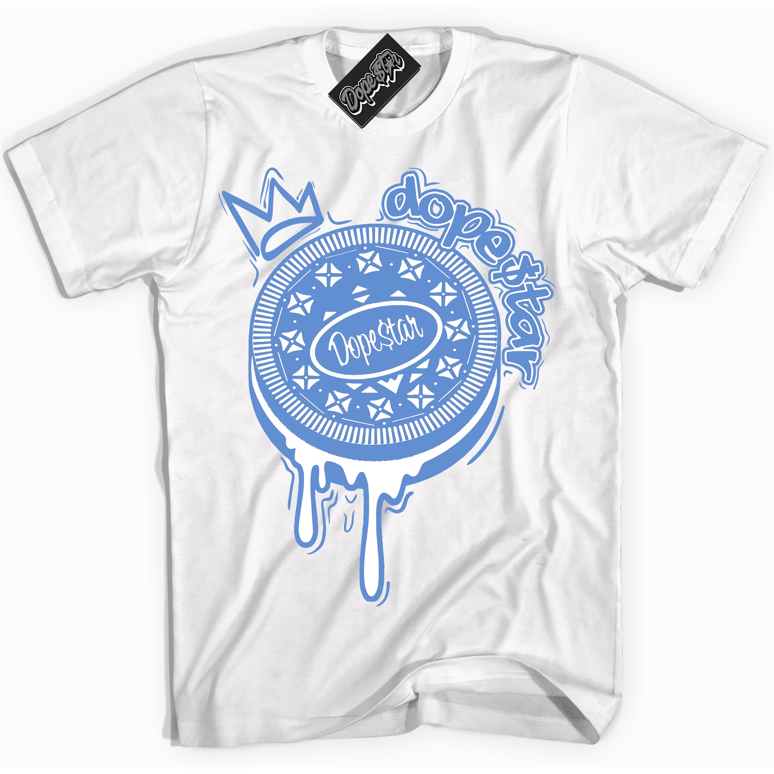 Cool White Shirt with “ Oreo DS ” design that perfectly matches Polar Blue Dunk.
