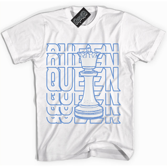 Cool White Shirt with “ Queen Chess ” design that perfectly matches Polar Blue Dunk.
