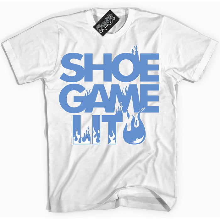 Cool White Shirt with “ Shoe Game Lit ” design that perfectly matches Polar Blue Dunk.

