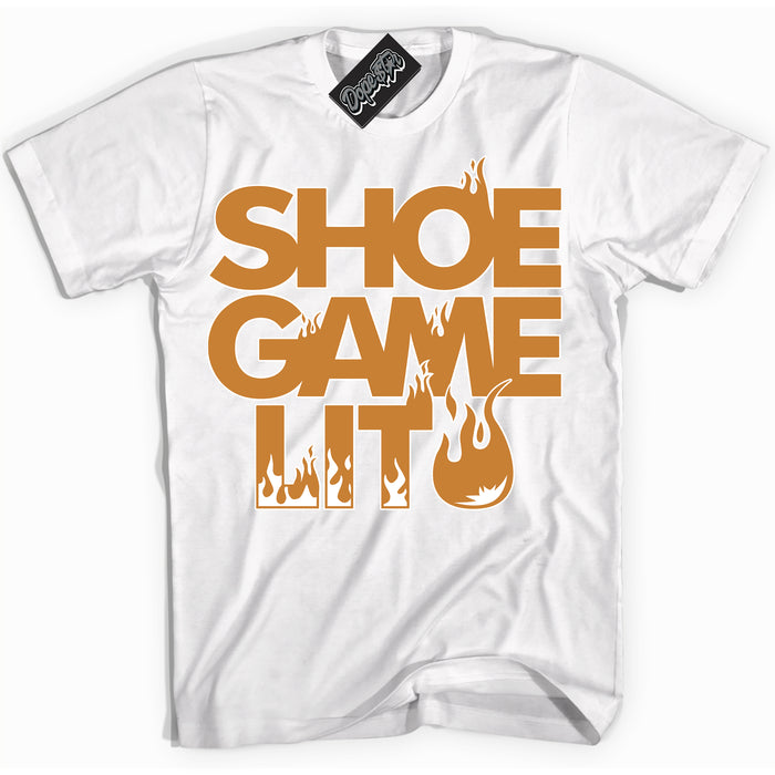 Cool White Shirt with “ Shoe Game Lit ” design that perfectly matches Reverse Curry Sneakers.