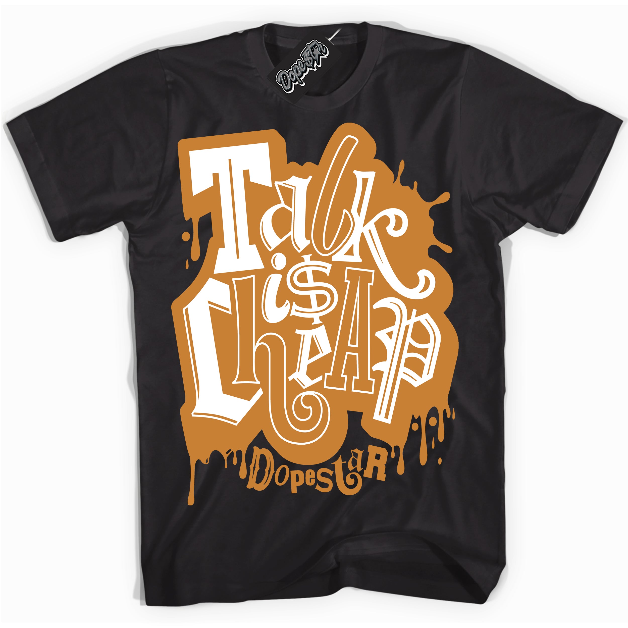 Cool Black Shirt with “ Talk Is Cheap” design that perfectly matches Reverse Curry Sneakers.