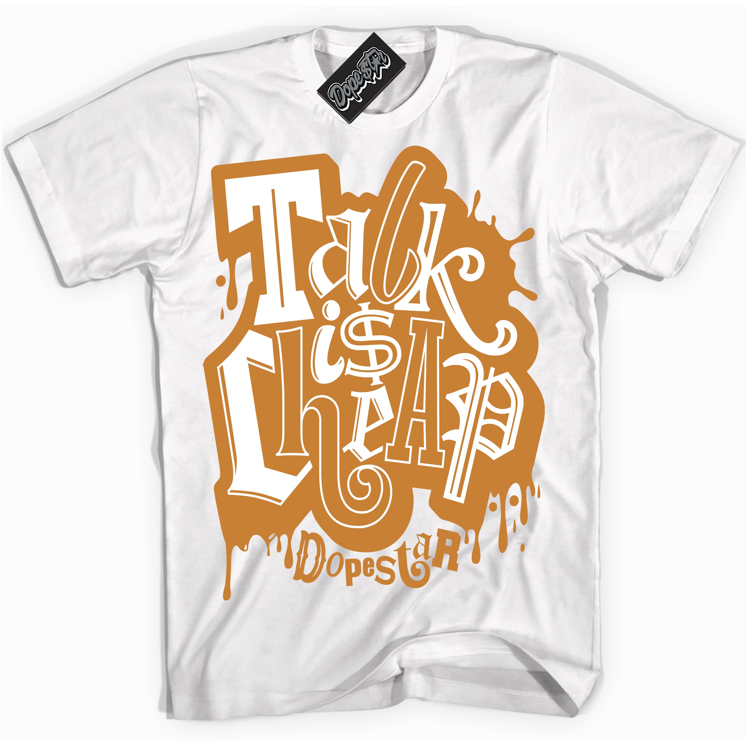 Cool White Shirt with “ Talk Is Cheap” design that perfectly matches Reverse Curry Sneakers.