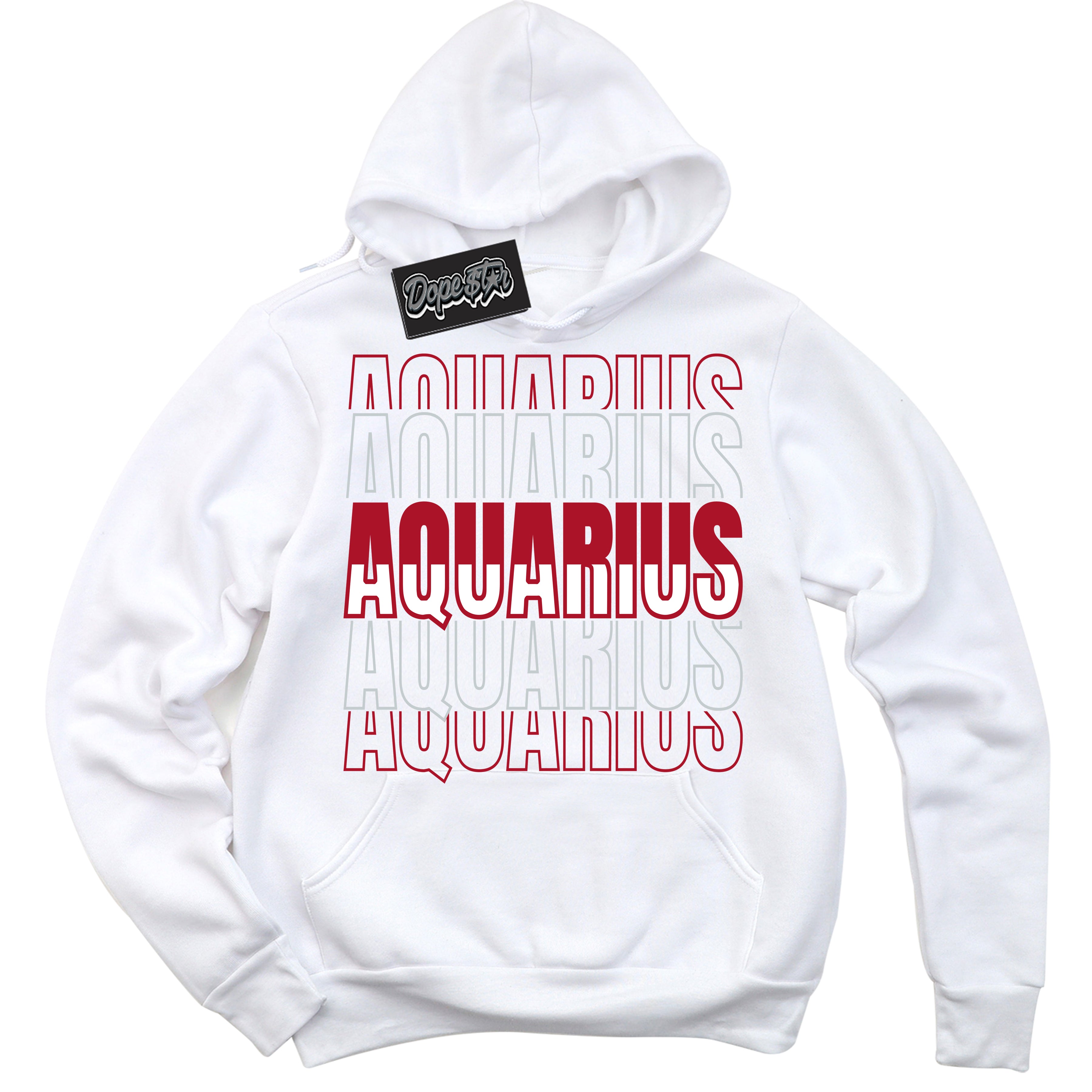 Cool White Hoodie with “ Aquarius ”  design that Perfectly Matches  Reverse Ultraman Sneakers.