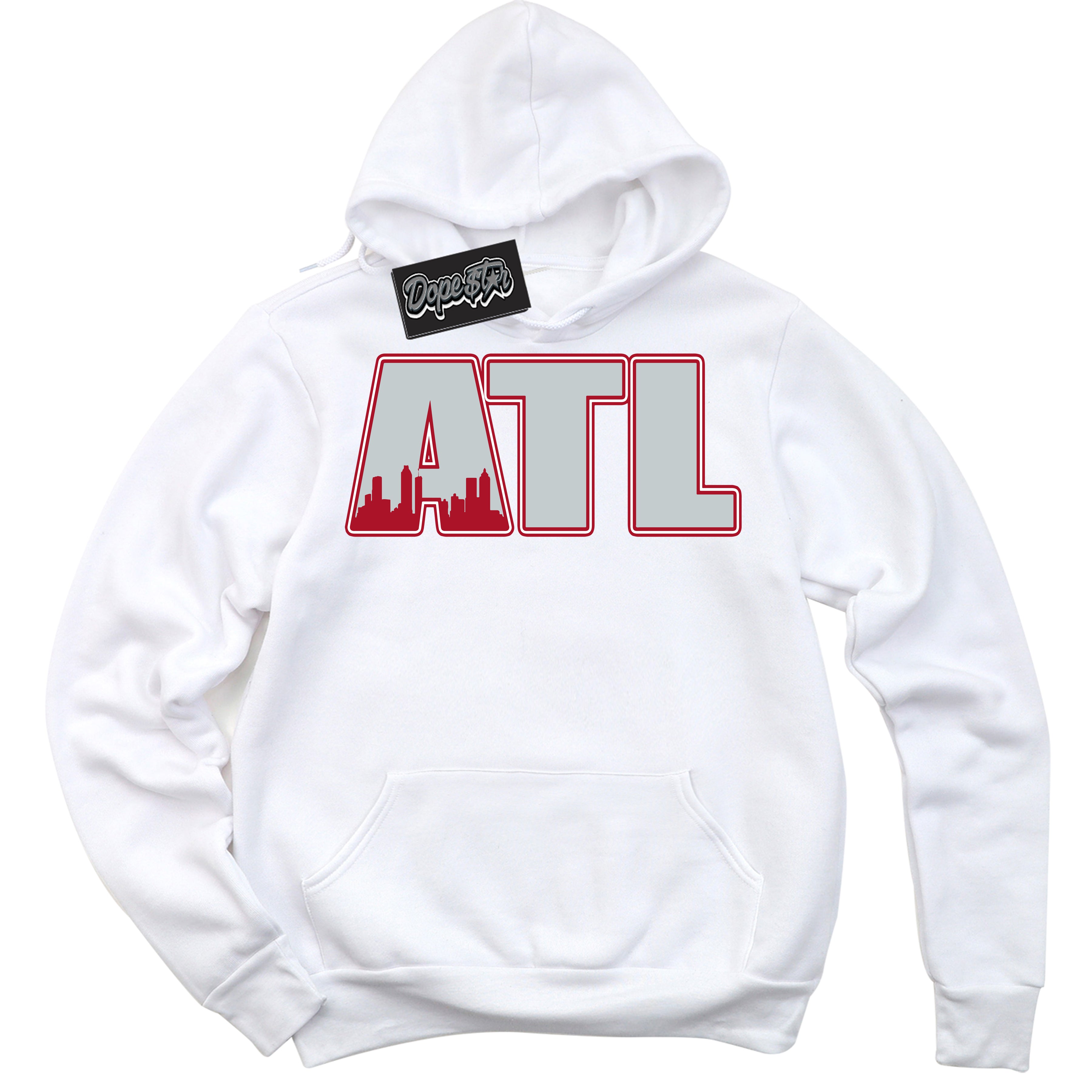 Cool White Hoodie with “ Atlanta ”  design that Perfectly Matches  Reverse Ultraman Sneakers.