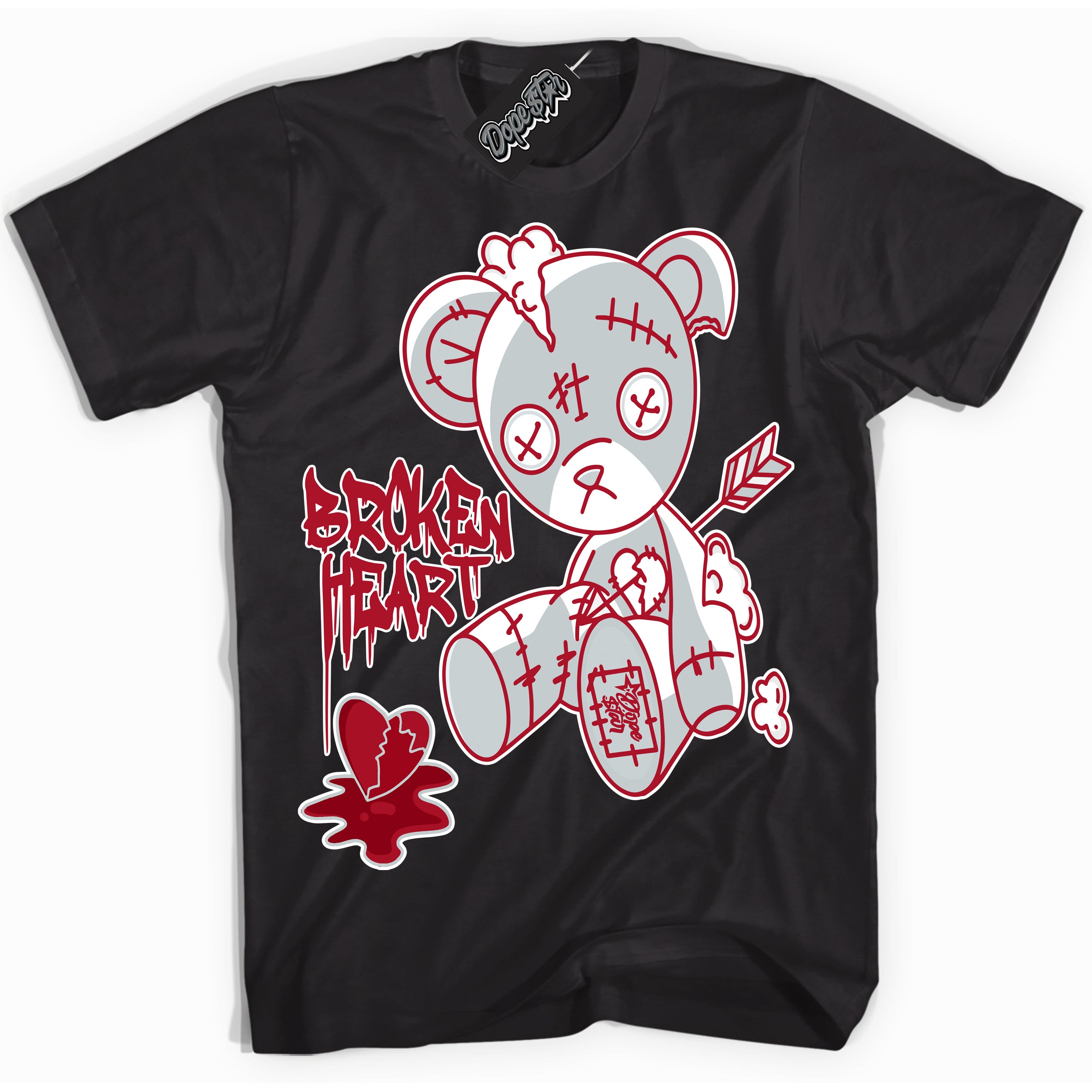 Cool Black Shirt with “ Broken Heart Bear” design that perfectly matches Reverse Ultraman Sneakers.