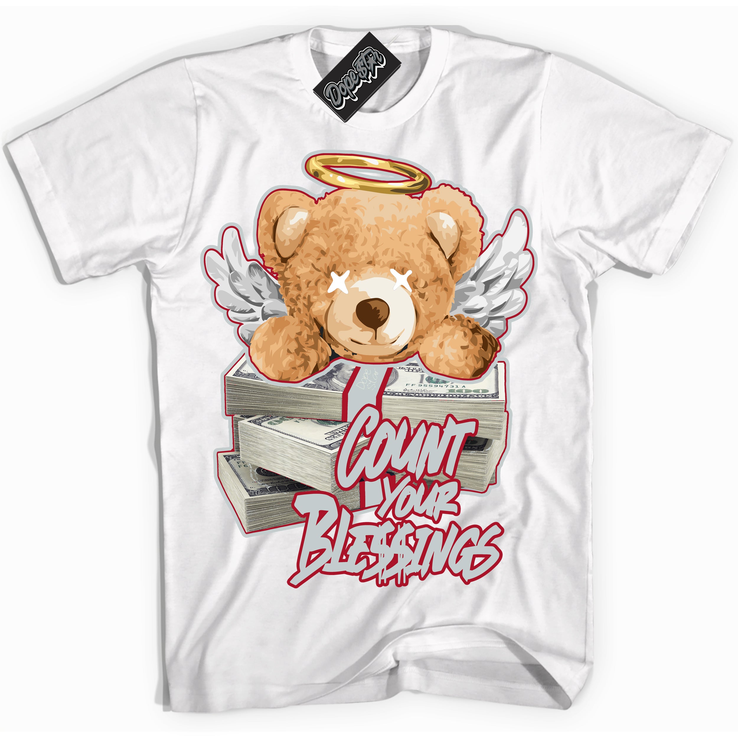 Cool White Shirt with “ Count Your Blessings ” design that perfectly matches Reverse Ultraman Sneakers.