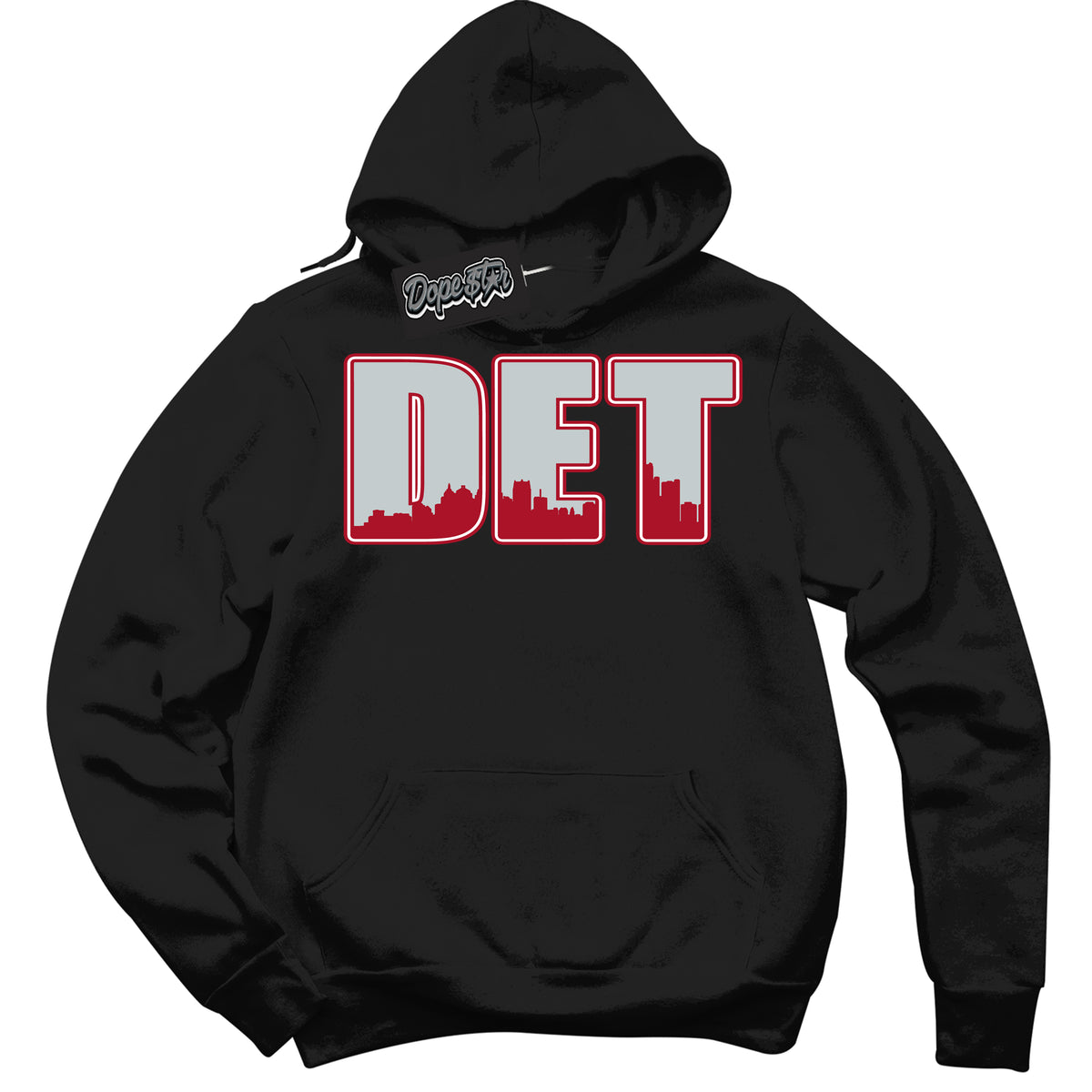 Cool Black Hoodie with “ Detroit ”  design that Perfectly Matches  Reverse Ultraman Sneakers.