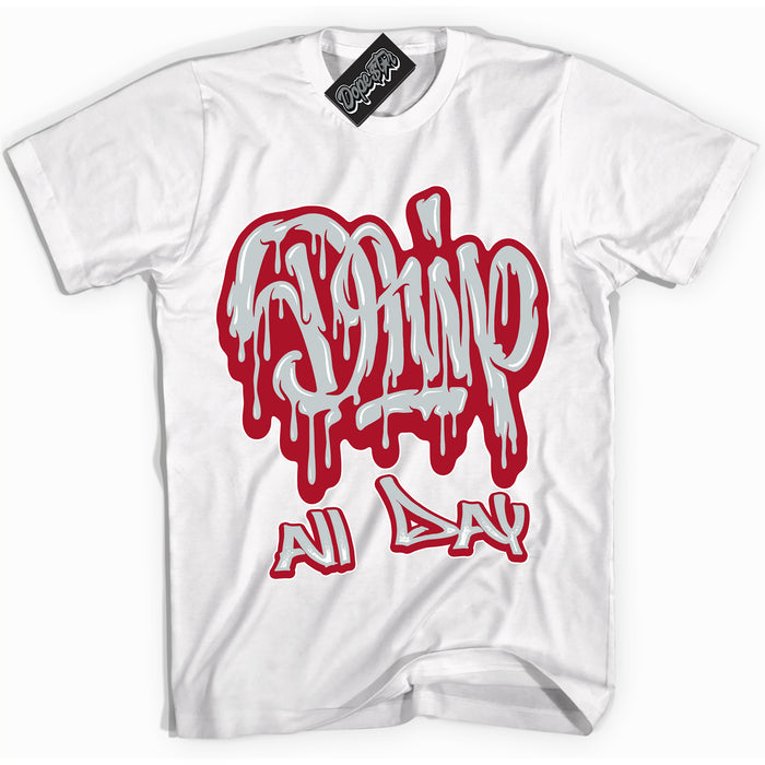 Cool White Shirt with “ Drip All Day” design that perfectly matches Reverse Ultraman Sneakers.