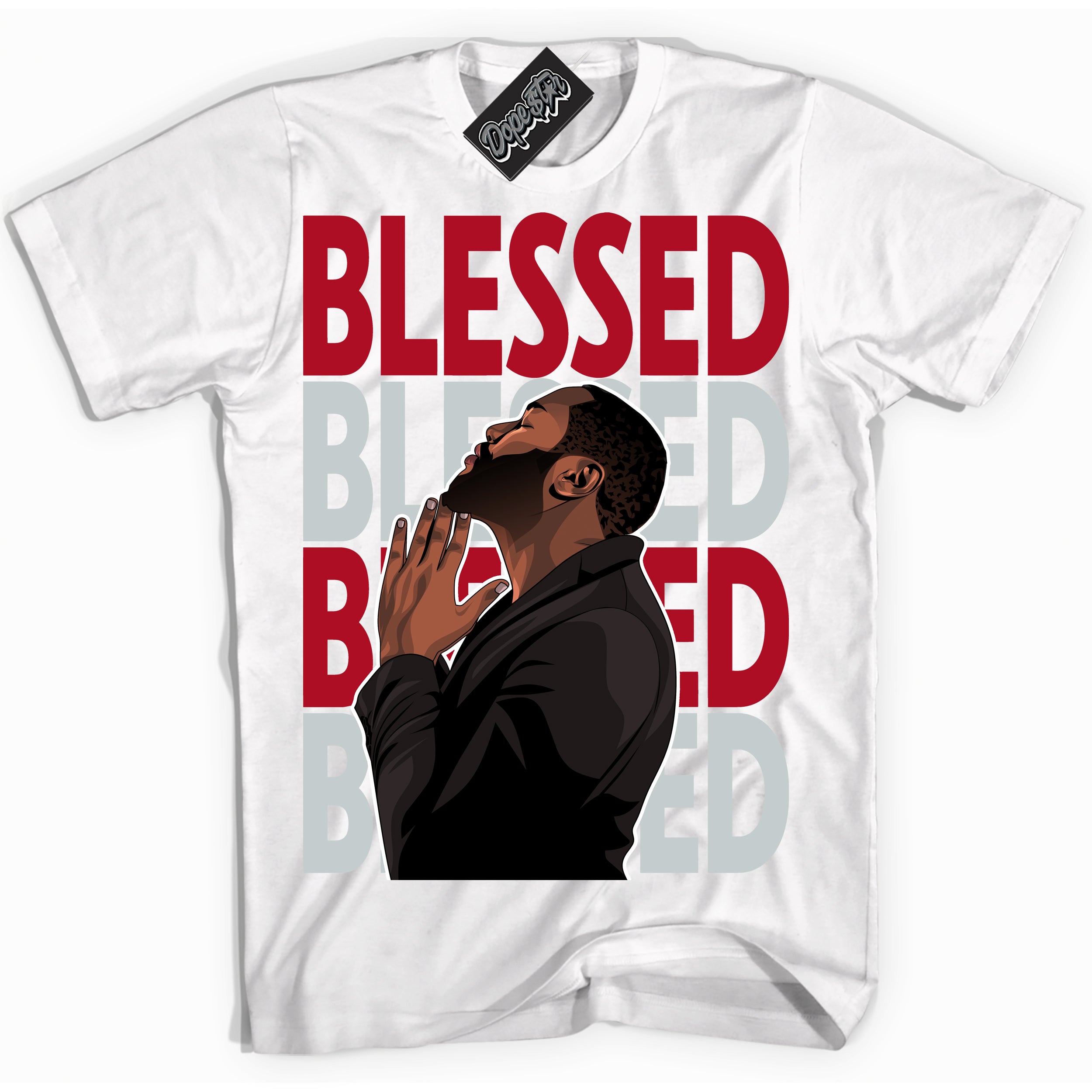 Cool White Shirt with “ God Blessed” design that perfectly matches Reverse Ultraman Sneakers.