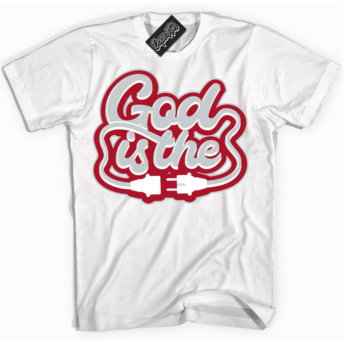 Cool White Shirt with “ God Is The ” design that perfectly matches Reverse Ultraman Sneakers.