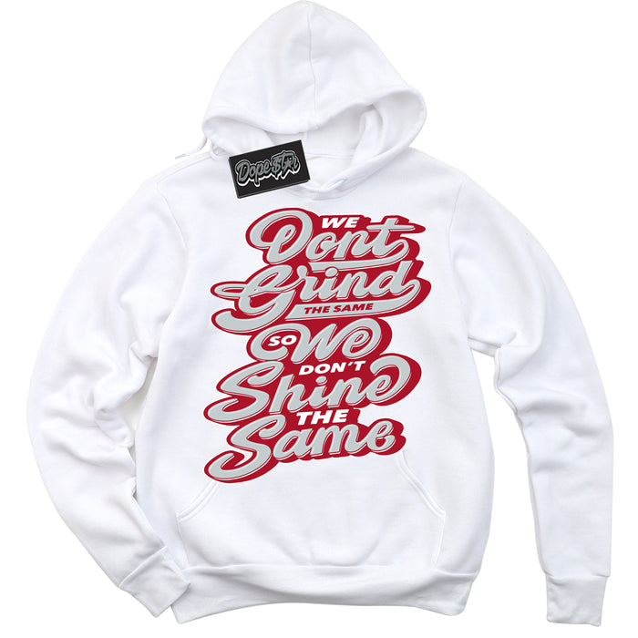 Cool White Hoodie with “ Grind Shine ”  design that Perfectly Matches  Reverse Ultraman Sneakers.