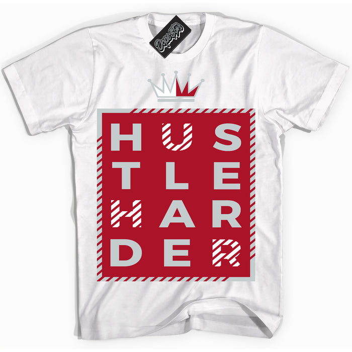 Cool White Shirt with “ Hustle Harder ” design that perfectly matches Reverse Ultraman Sneakers.