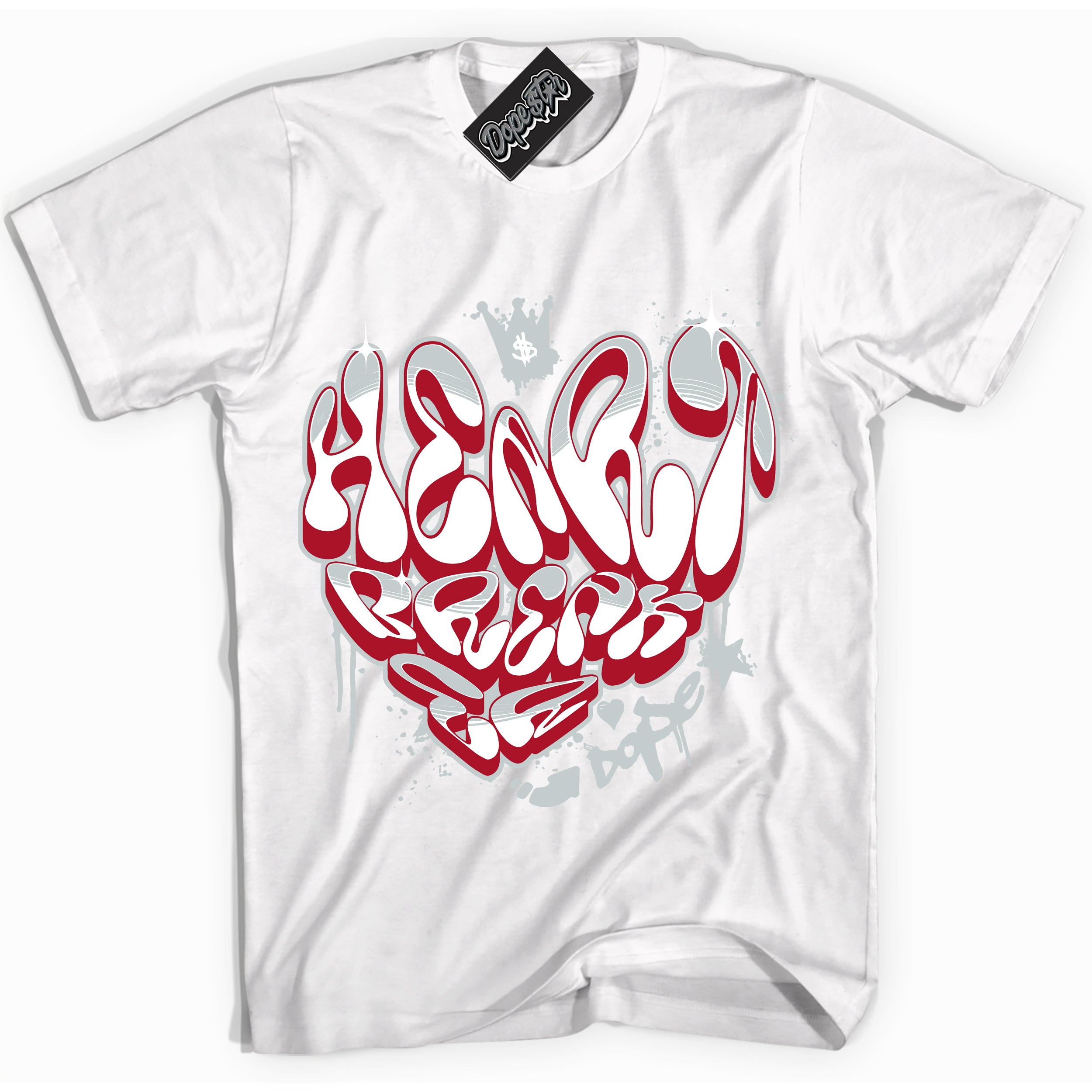 Cool White Shirt with “ Heartbreaker Graffiti” design that perfectly matches Reverse Ultraman Sneakers.