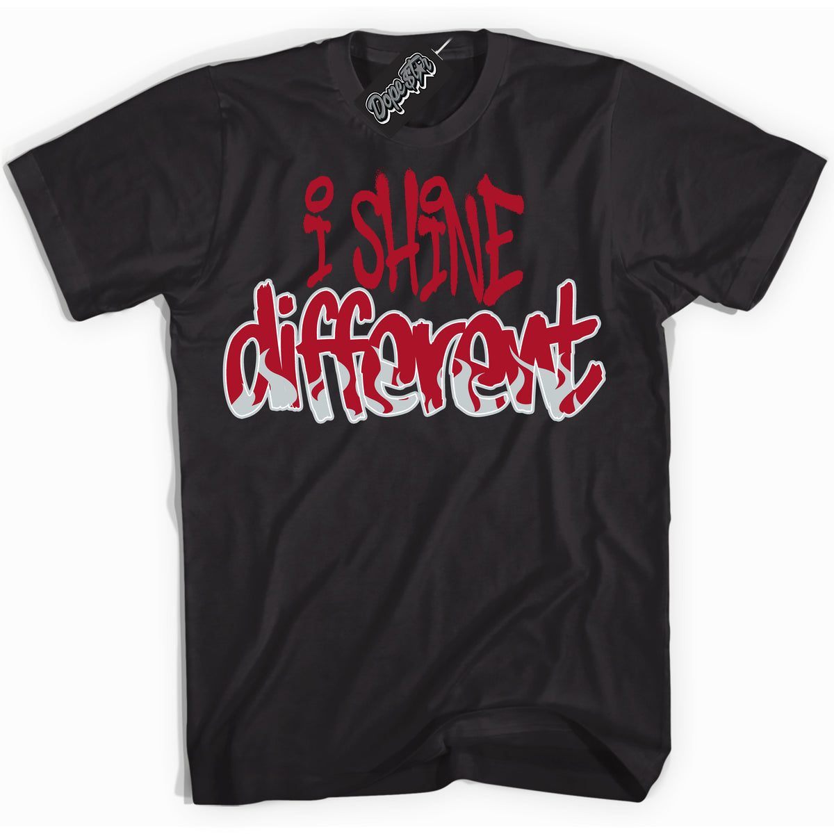 Cool Black Shirt with “ I Shine Different” design that perfectly matches Reverse Ultraman Sneakers.