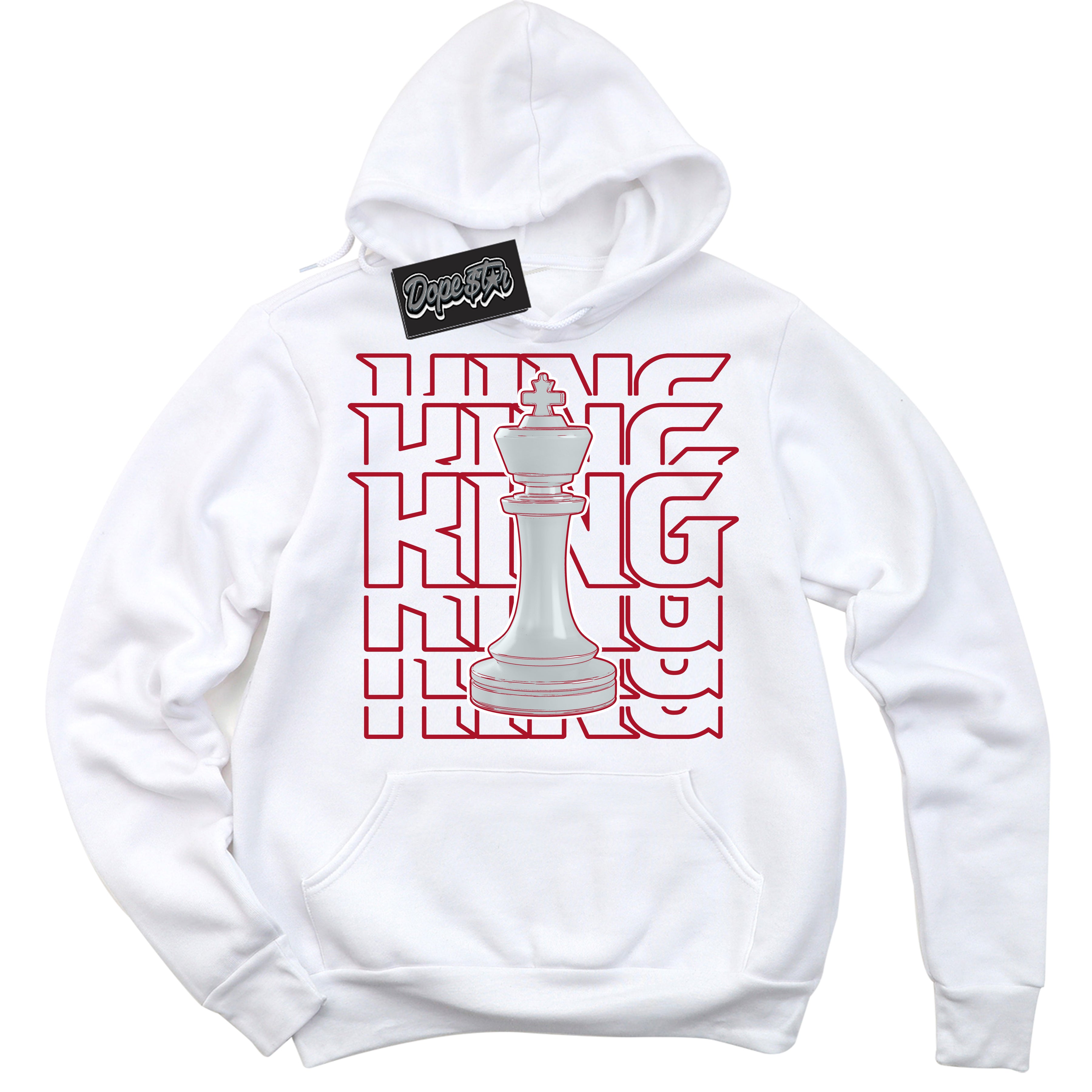 Cool White Hoodie with “ King Chess ”  design that Perfectly Matches  Reverse Ultraman Sneakers.