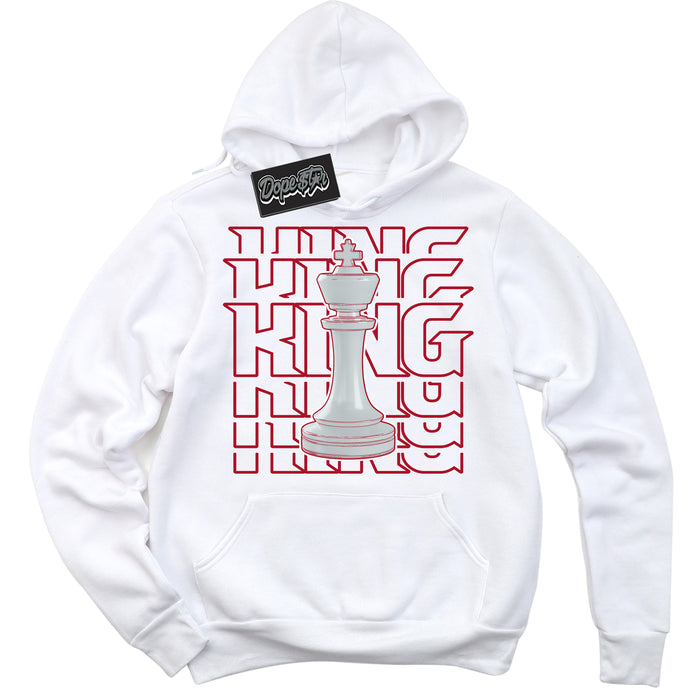 Cool White Hoodie with “ King Chess ”  design that Perfectly Matches  Reverse Ultraman Sneakers.