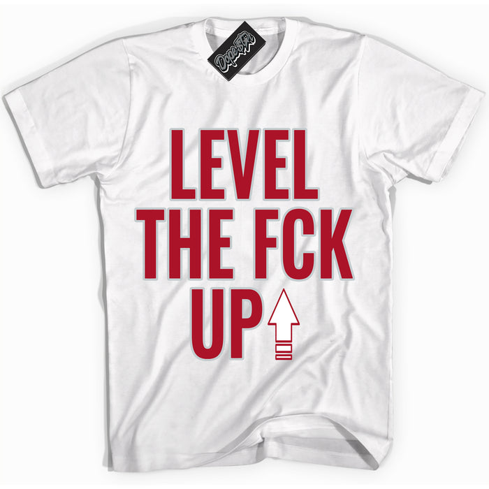 Cool White Shirt with “ Level The Fck Up” design that perfectly matches Reverse Ultraman Sneakers.